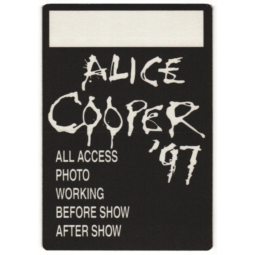 Vintage 1997 Alice Cooper Concert Backstage Pass